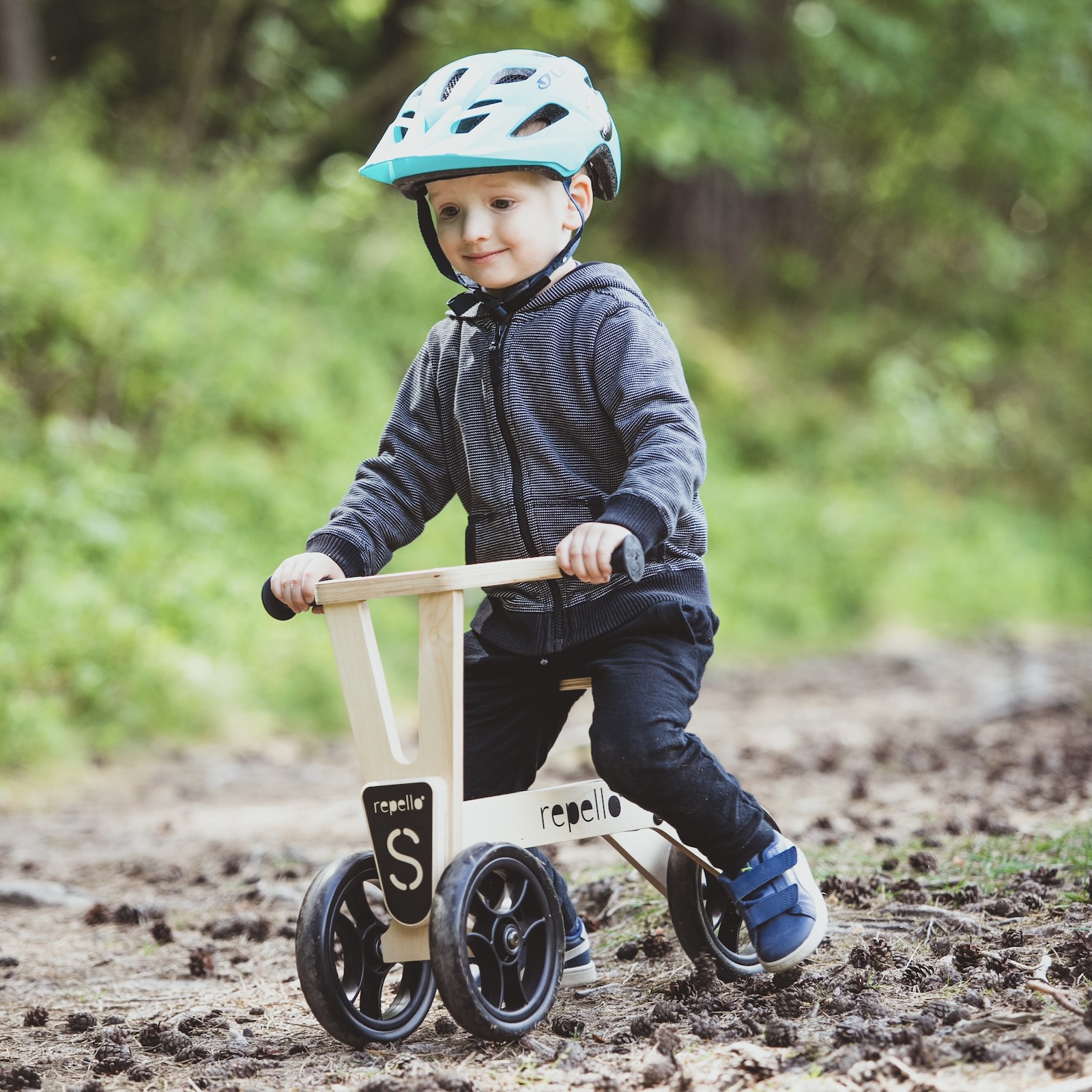 Model S - wooden balance bike for kids 1 to 3 years old